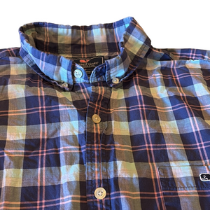 Vineyard Vines Mens L Blue Plaid Slim Fit Tucker Shirt